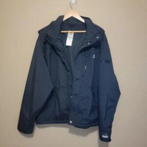 Carhartt Mens Size Large Breathable Waterproof Jacket Black